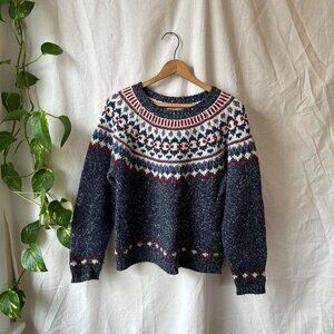 St. John's Bay Women's Blue and Red Jumper